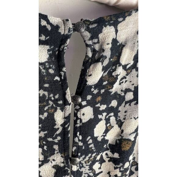 FREE PEOPLE All The Right Ruffles Romper in Black Raven Combo. Size Small - Picture 10 of 11